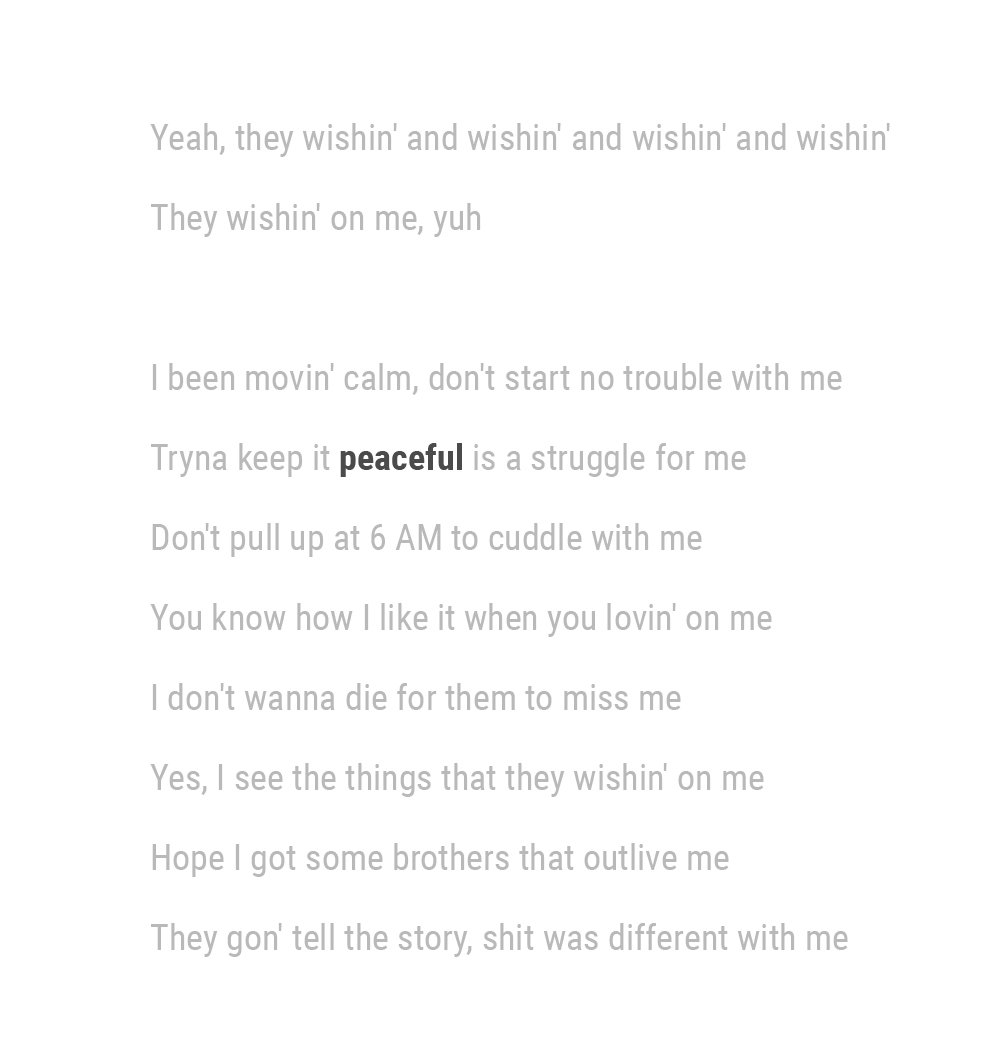 Word-by-word Lyric Display with single word highlighted