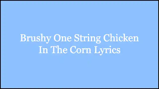 Brushy One String Chicken In The Corn Lyrics