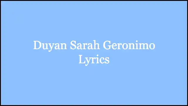 Duyan Sarah Geronimo Lyrics