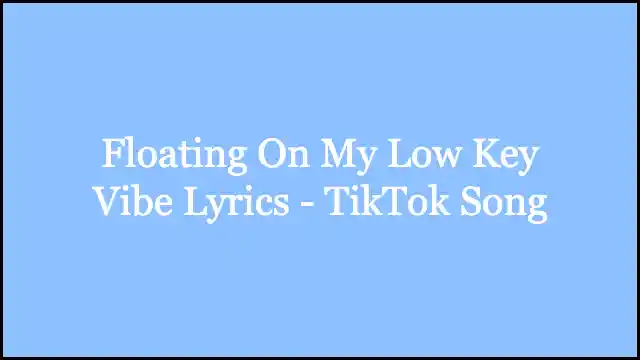 Floating On My Low Key Vibe Lyrics - TikTok Song