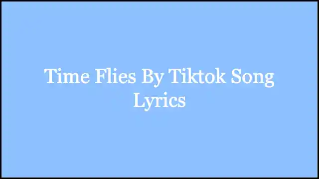 Time Flies By Tiktok Song Lyrics