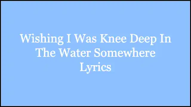 Wishing I Was Knee Deep In The Water Somewhere Lyrics