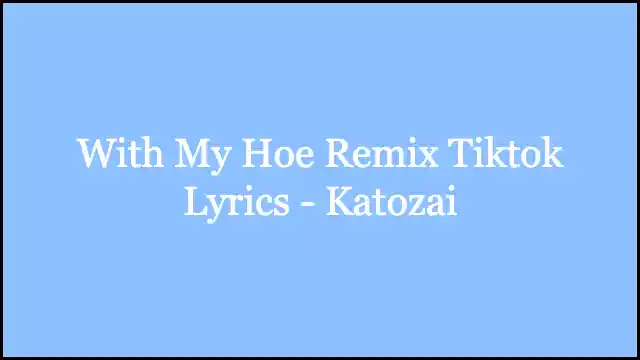 With My Hoe Remix Tiktok Lyrics - Katozai