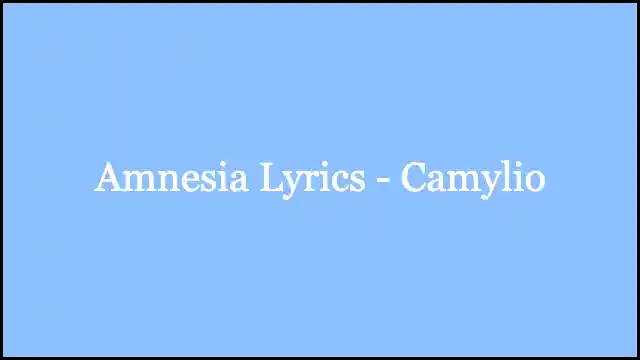 Amnesia Lyrics - Camylio