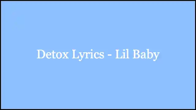 Detox Lyrics - Lil Baby
