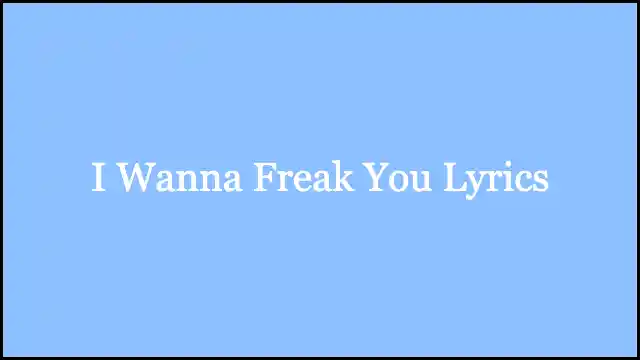 I Wanna Freak You Lyrics