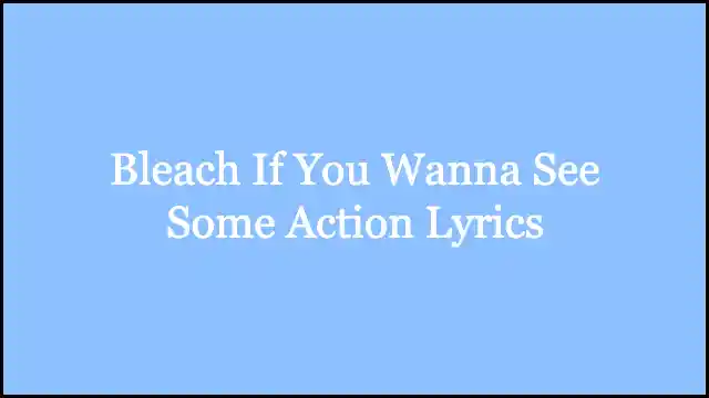 Bleach If You Wanna See Some Action Lyrics
