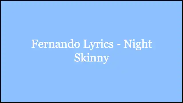 Fernando Lyrics - Night Skinny