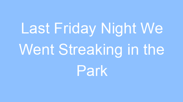 last friday night we went streaking in the park lyrics 19495