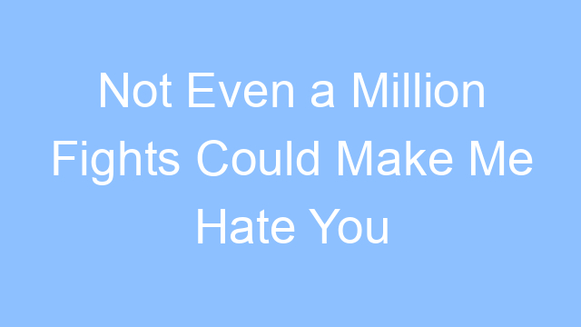 not even a million fights could make me hate you lyrics 19527