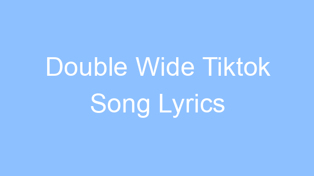 double wide tiktok song lyrics 25197