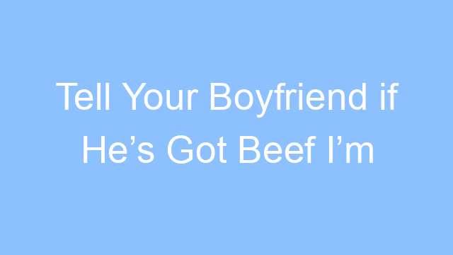 tell your boyfriend if hes got beef im vegetarian lyrics 26348